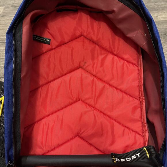 VTG HBO Backpack Monarch Luggage Blue Ripstop Fabric Daypack Mesh Pockets Bungee - Picture 5 of 8